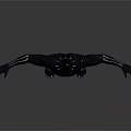 Black Panther 3D Character Model Standing With Arms Outstretched In Dark Suit