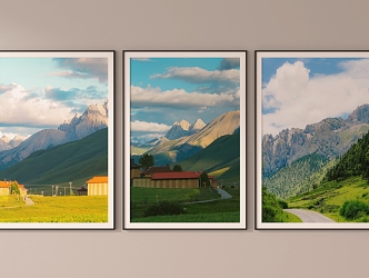 landscape decorative painting 3d model