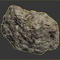 Natural Decorative Stone with Rough Surface Mixed Colors and Visible Mineral Inclusions