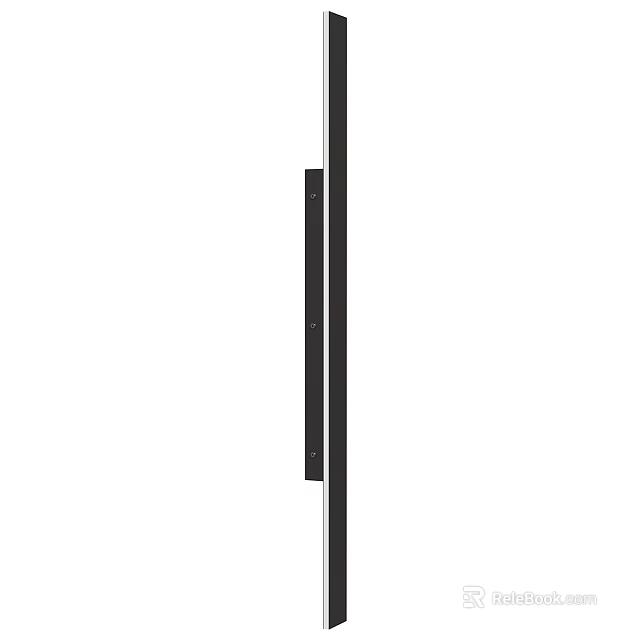 Sleek Black Modern Wall Sconce With Metal Frame For Home Decoration 3d model 