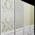 Ornate Decorative Room Dividers With Intricate Patterns And White Base Trim