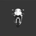 Modern Silver Sport Motorcycle With Sleek Design On Dark Reflective Background