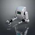Industrial Robot Single Wheel Robot Double Wheel Robot Assistant Small Robot 3d model