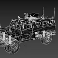 Conmando wheeled armored vehicle automobile vehicle bulletproof automobile armored vehicle military vehicle 3d model