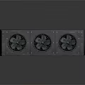 Triple Fan Cooling Equipment In Black Housing For Commercial Use