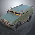 Military Green AMAROK Armored Vehicle With Off Road Tires And Roof Lights