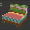 Modern Light Green Upholstered Sofa With Wooden Legs And Tufted Design Details