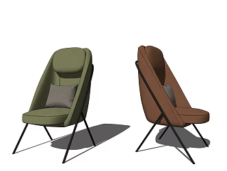 Modern Single Sofa Leisure Chair Single Chair 3d model