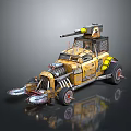Self-made armed car modified car modified car chariot doomsday car self-made car self-made car modified car 3d model