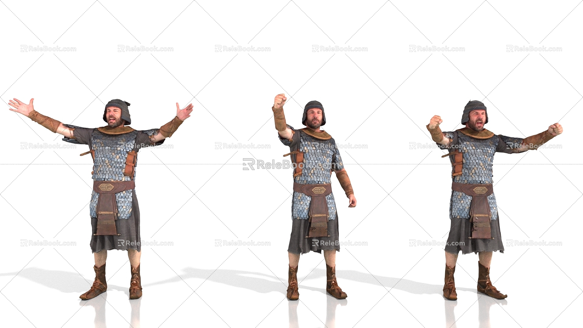 Warrior Ancient Soldier Medieval Knight Cavalry 3d model