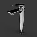 Modern Sleek Faucets In Black White Silver For Bathroom Kitchen Use 3d model