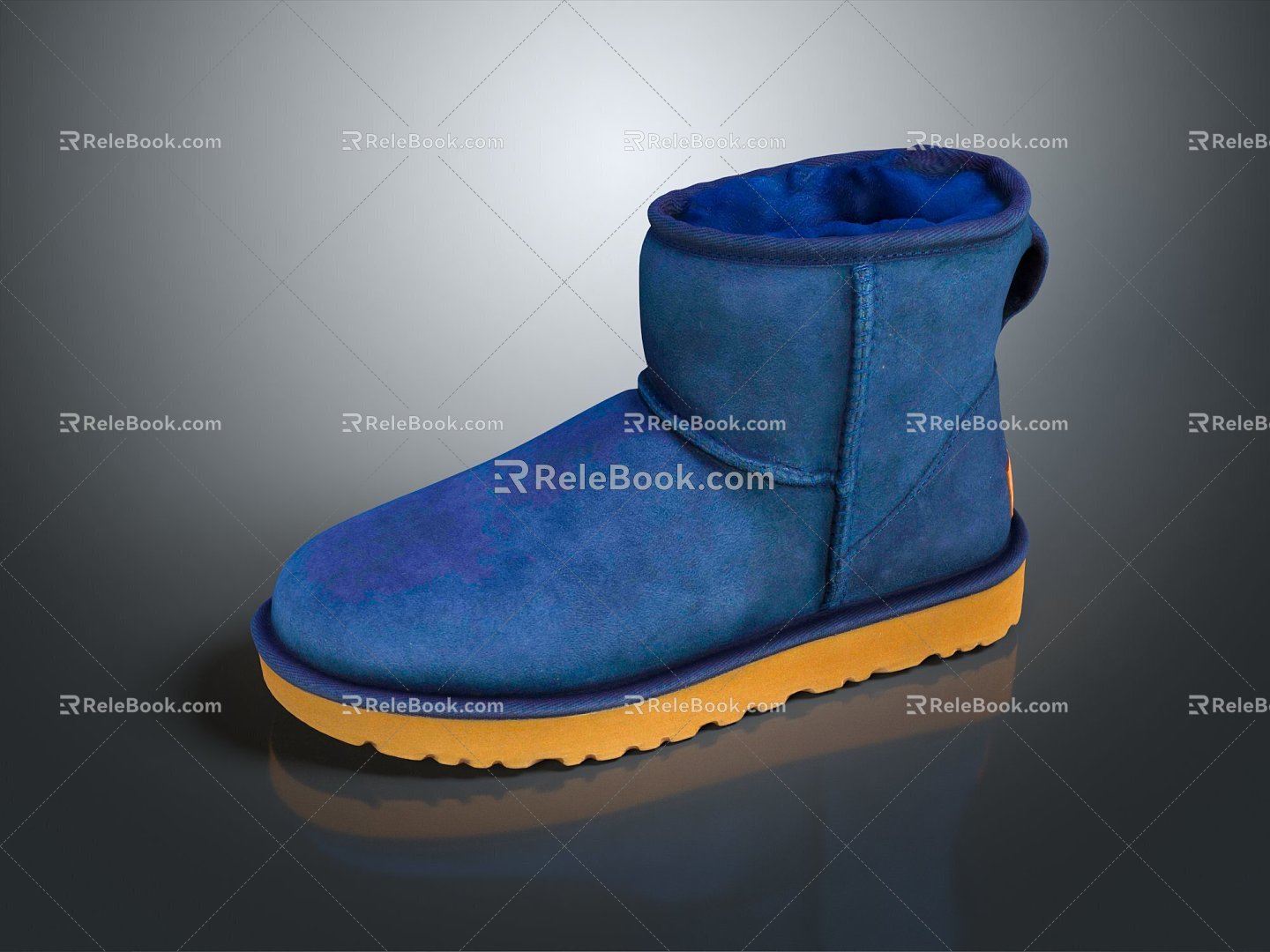 Modern Boots Low-top Leather Shoes Cotton Boots Snow Boots 3d model