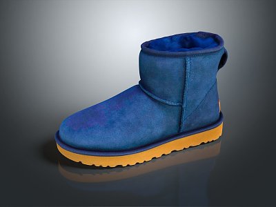 Modern Boots Low-top Leather Shoes Cotton Boots Snow Boots 3d model