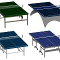 Portable Table Tennis Tables With Wheels Different Colors And Nets Sports Equipment