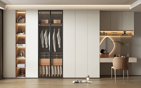 Modern Wardrobe Home Cloakroom 3d model