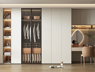 Modern Wardrobe Home Cloakroom 3d model