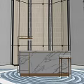 Hotel Lobby Bar Reception Desk Reception Hall Information Desk End View Desk 3d model