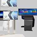 Public Facilities Equipped With Multiple Interactive Digital Touchscreen Displays And Terminals 3d model