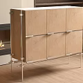 Modern Wooden Storage Cabinet With Metal Legs And Contemporary Design