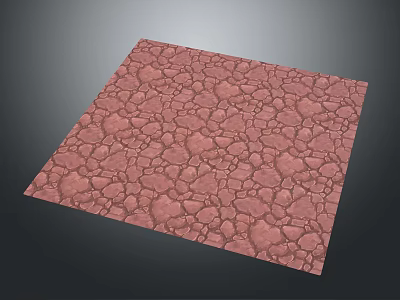 Decorative Square Mat With Pink Stone Texture Surface For Home Decoration 3d model