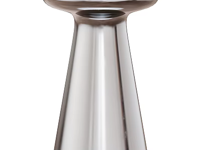 Modern Stainless Steel Coffee Table Featuring Conical Base And Contemporary Sleek Design 3d model