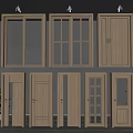 Wooden Hinged Doors Multiple Styles With Glass Panels And Solid Wood Designs For Home