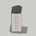 Modern Residential Building Unit Building 3d model