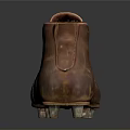 Vintage High Top Leather Football Boots With Yellow Toe And Studs