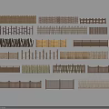 Various Styles of Decorative Railings with Wooden Bamboo Woven and Unique Designs