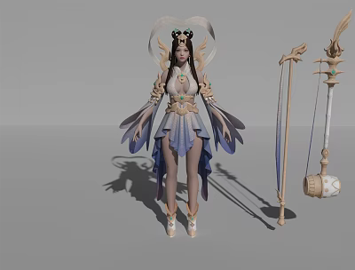 Modern Game Character Three Kingdoms Beauty 3d model