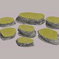 Stone Rock Moss Stone 3d model