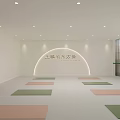 Elegant Oriental Dance Fitness Studio With Modern Reception And Workout Space