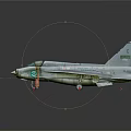 Airplane Model With White Body Red Nose Green Markings Landing Gear Down Dark Surface