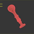 Artisan Crafted Wooden Seal With Red Wrapped String On Dark Background