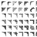 Various Traditional Decorative Components With Ornamental Patterns And Corner Designs