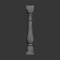 Classic Stone Decorative Column With Intricate Carved Details And Base