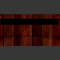Red Modern Outdoor Bench With Wooden Slats And White Frame Design