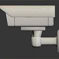 Outdoor Projection Surveillance Camera With White Housing Infrared LEDs And Mounting Bracket