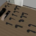 Various Black and Beige Door Handles with Electronic Locks on Wooden Table