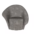 Elegant Modern Beige Fabric Accent Chair With Curved Backrest Armrest For Living Room Interior