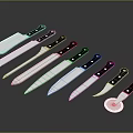 Essential Kitchen Cutlery Set With Black Handles And Sharp Stainless Steel Blades