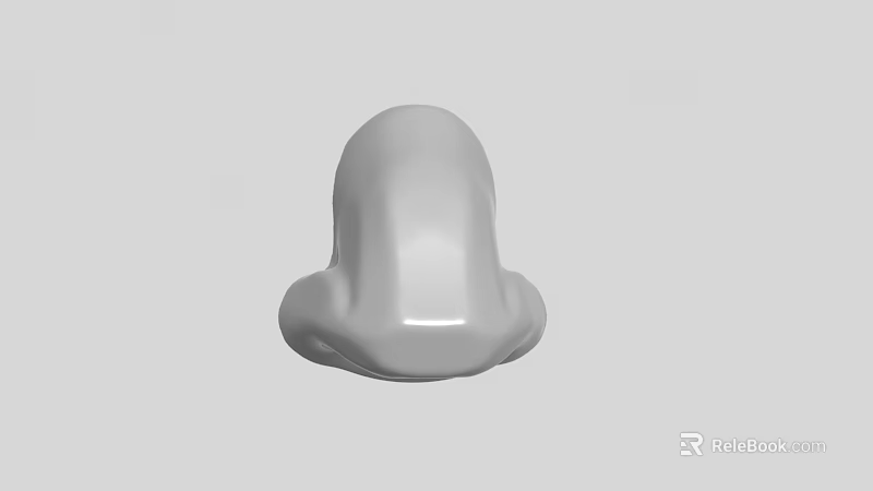 Game Movie Character 3D Head Model Design With Smooth Surface And Gray Texture 3d model
