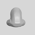 Game Movie Character 3D Head Model Design With Smooth Surface And Gray Texture 3d model