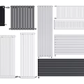Different Types of Radiators Including Vertical Horizontal and Panel Designs in Black White and Gray