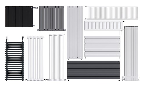 Modern radiator heating 3d model