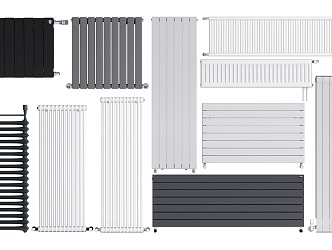 Modern radiator heating 3d model