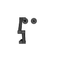 Modern Black Adjustable Arm Faucet Featuring Jointed Structure And Sturdy Base