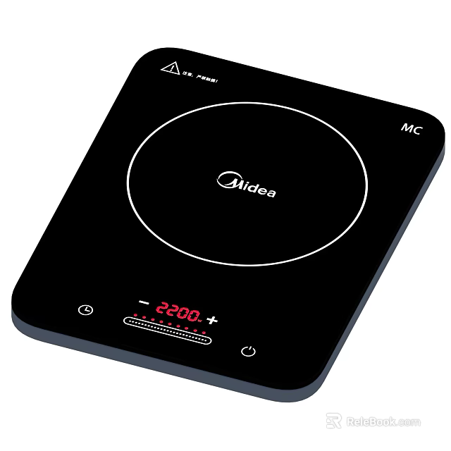 Midea 2200W Induction Cooktop Kitchen Appliance With Digital Display And Control Panel 3d model 