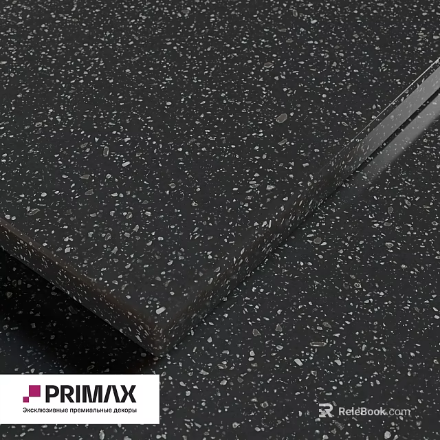 Black Speckled Building Component With Fine Particles And Smooth Surface Texture 3d model 