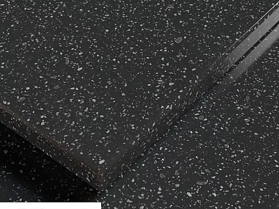 Black Speckled Building Component With Fine Particles And Smooth Surface Texture 3d model